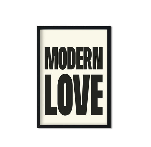 Modern Love Retro Typography Graphic Art Print