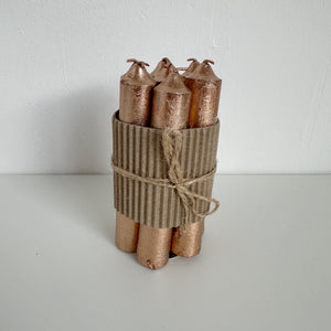 Short Pillar Candles - pack of 7 - Copper