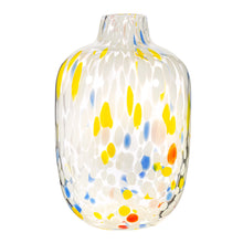 Load image into Gallery viewer, Large Multicoloured Speckled Glass Vase
