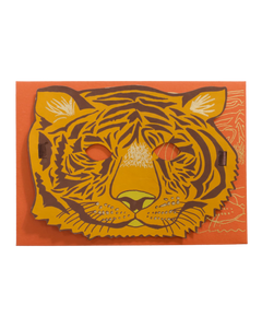 Tiger Paper Mask Greeting Card