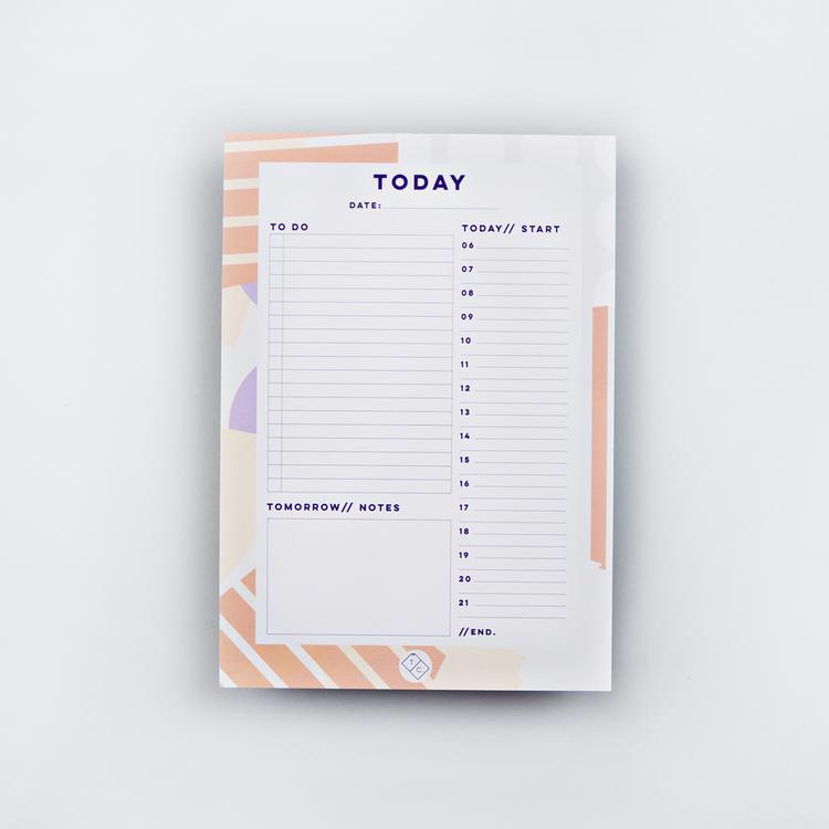 Spots and stripes daily planner pad