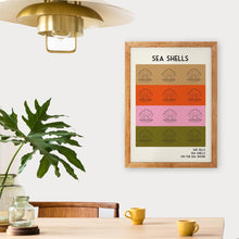 Load image into Gallery viewer, Sea Shells Retro A3 Print
