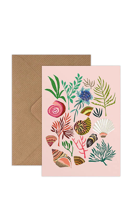 Shells & Seaweed Greeting Card