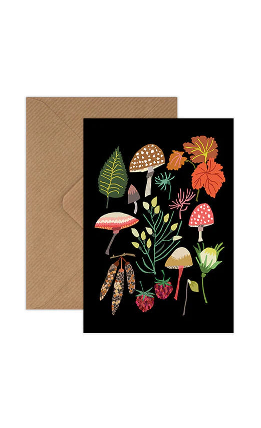 Mushrooms & Moss Greeting Card