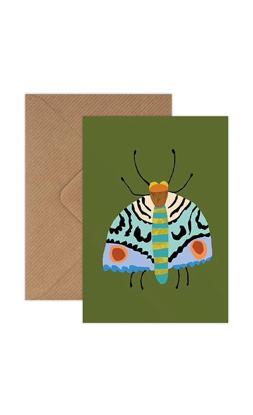 Moth Mini Greeting Card