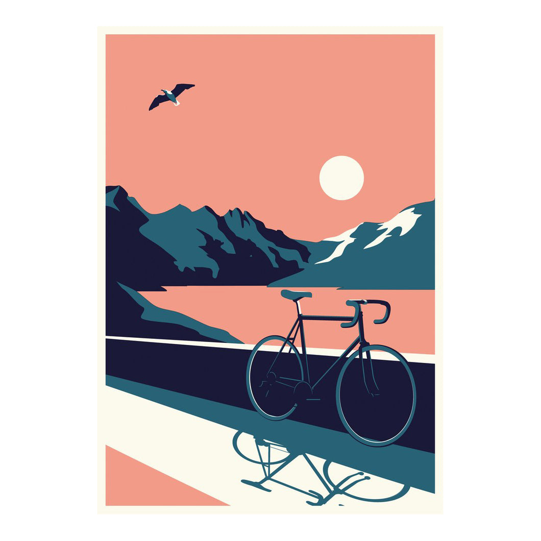 Summertime Travel - A2 Bike Print