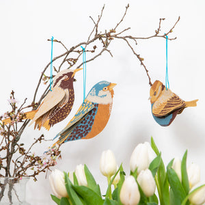 Spring Birds Paper Hanging Decorations