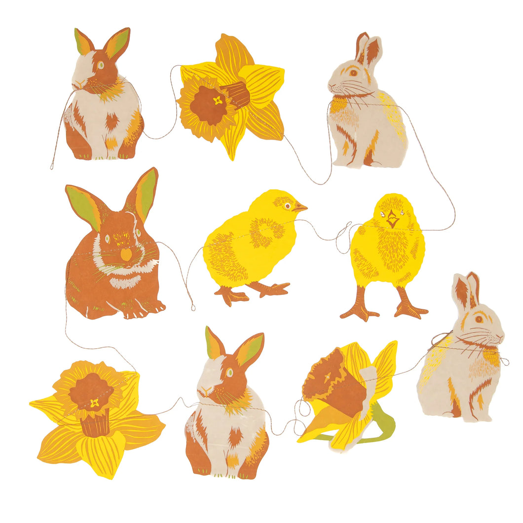 Easter Chick and Bunny Paper Decoration