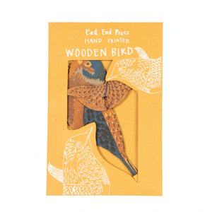 Wooden Hanging Bird - Brown