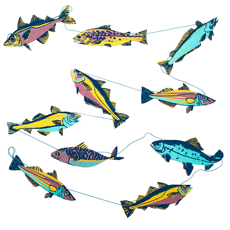 Fish Paper Decoration Garland