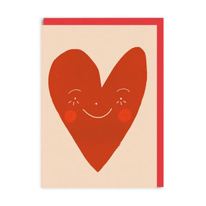 Heart Face Greeting Card