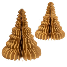 Load image into Gallery viewer, Kraft Paper Honeycomb Tree Standing Decoration - Set Of 2
