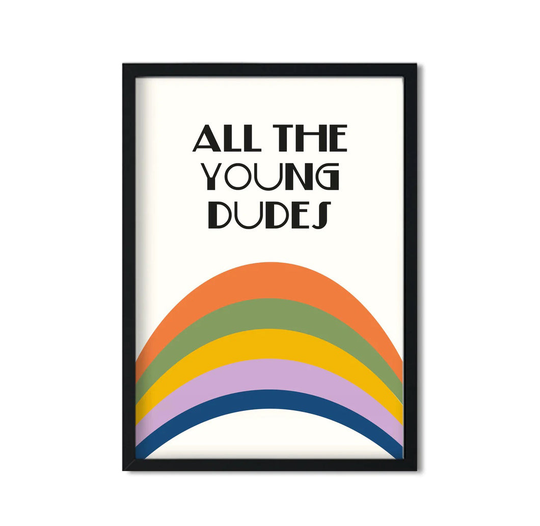 All the Young Dudes Retro Nursery Giclée retro A3 Print