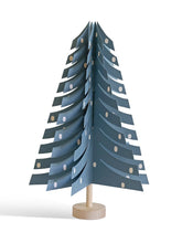 Load image into Gallery viewer, Paper &amp; Wood Fir Tree Decoration - Dark Blue
