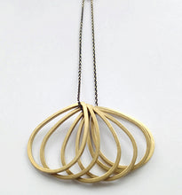 Load image into Gallery viewer, Six Brass Teardrops Necklace

