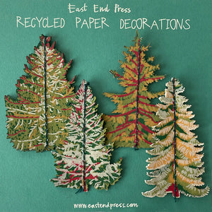 Pine Forest Tree Printed Paper Decorations