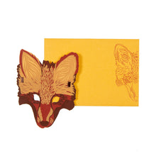 Load image into Gallery viewer, Fox Paper Mask Greeting Card
