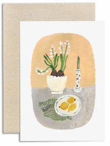 Hyacinths and Lemon Greeting Card