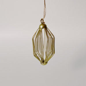 Gold Wire Cage Decoration