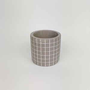 Concrete Grid Plant Pot - Small