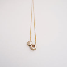 Load image into Gallery viewer, Less Is More Brass Circle + Disc Necklace
