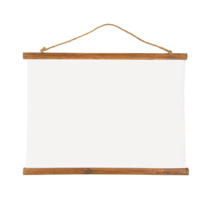 Wooden magnetic poster hanger