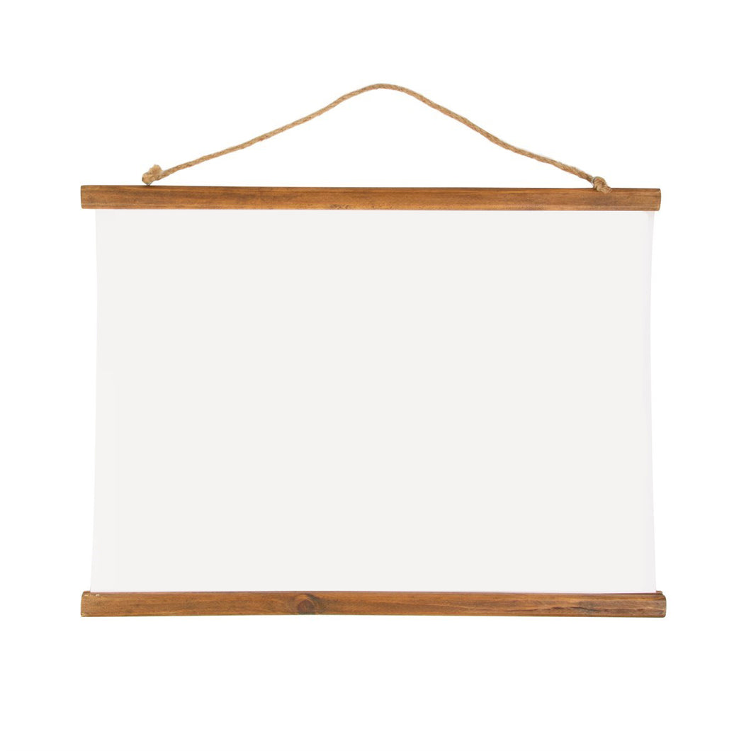 Wooden magnetic poster hanger