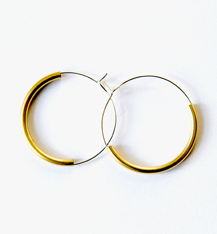 Gold + Silver Hoop Earrings