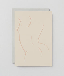 Nude from Behind Greeting Card