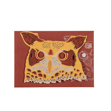 Load image into Gallery viewer, Owl Paper Mask Greeting Card
