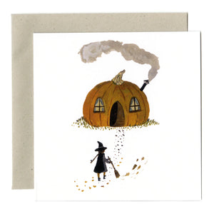 Pumpkin Cottage Greeting Card