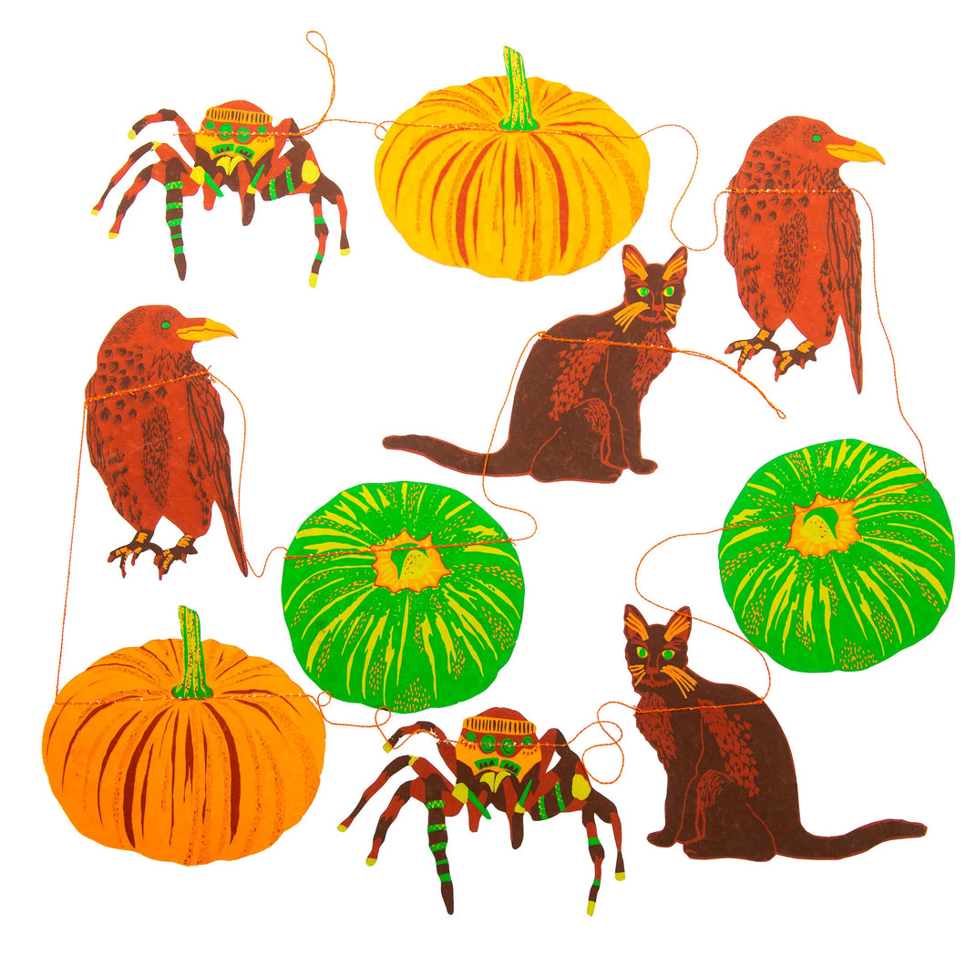 Pumpkins and Cats Halloweed Decoration Garland