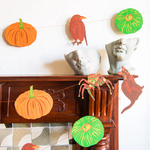 Pumpkins and Cats Halloweed Decoration Garland