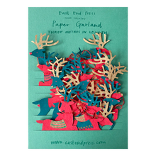 Load image into Gallery viewer, Colourful Reindeer Printed Paper Garland
