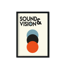 Load image into Gallery viewer, Sound and Vision Giclée retro abstract A3 Print
