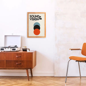 Sound and Vision Giclée retro abstract A3 Print