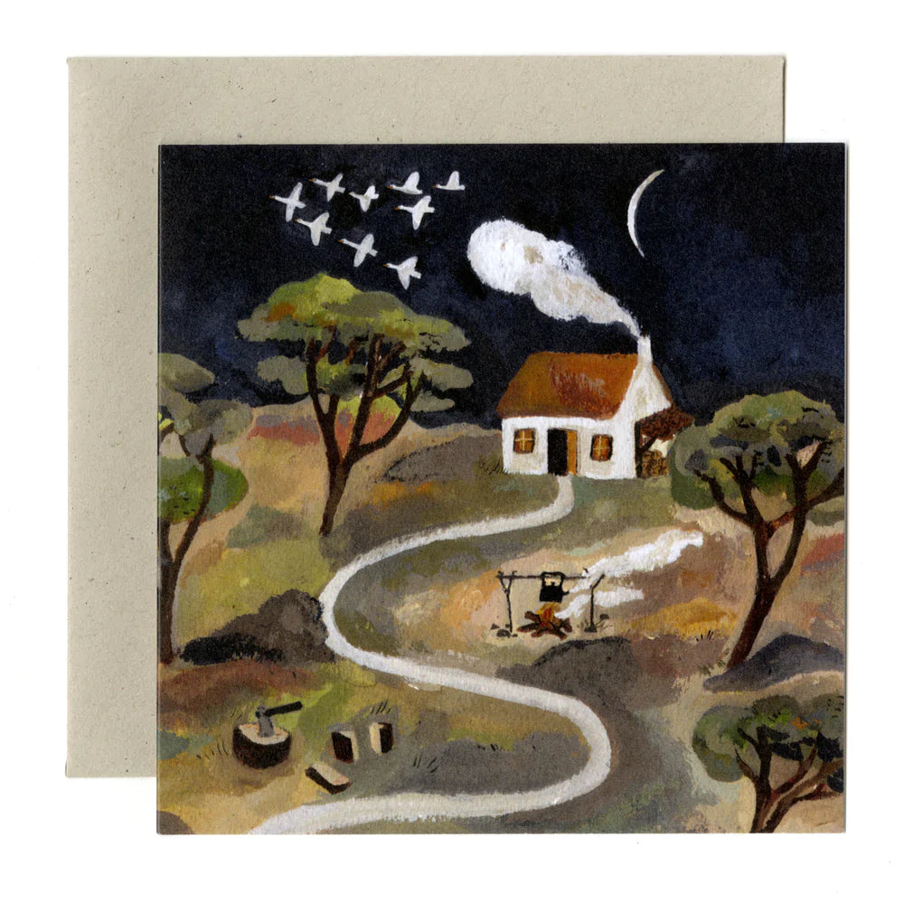 Under The Crescent Moon Greeting Card